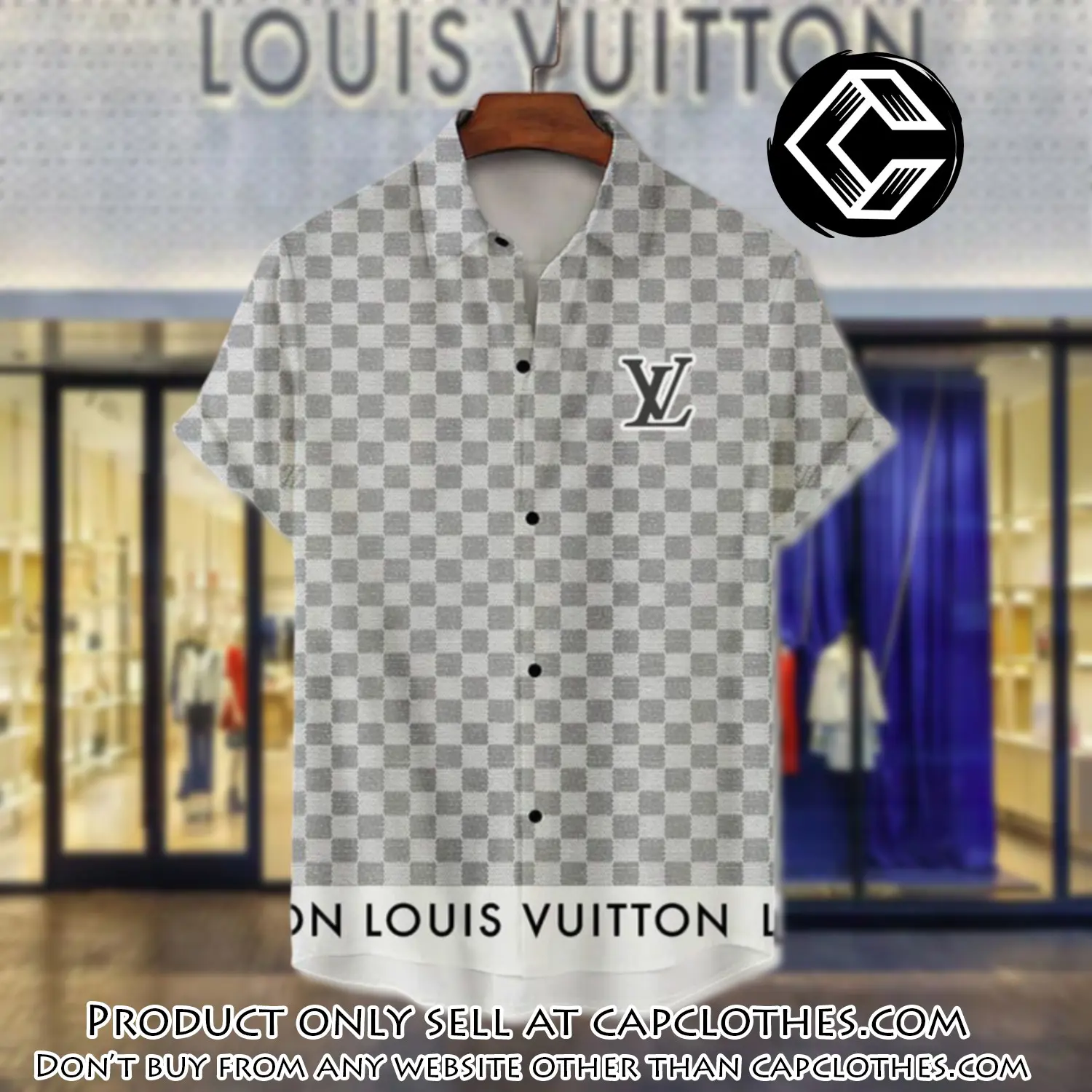 Lv louis vuitton luxury hawaiian shirt & short set lhs1201 cc4646406